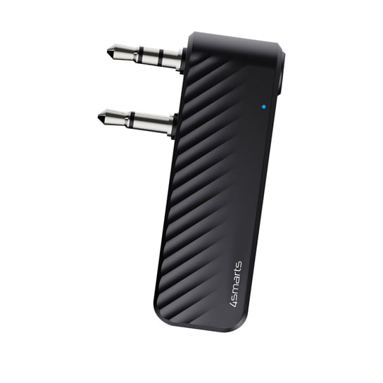 Adapter audio Bluetooth 5.1, nadajnik z podwójnym gniazdem 3,5 mm, 4smarts — czarny 4smarts