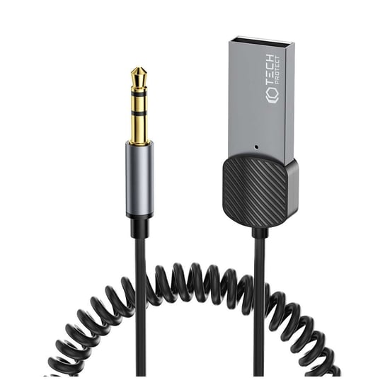 Adapter Audio Transmiter Odbiornik dźwięku UltraBoost Bluetooth Aux USB Szary 4kom.pl