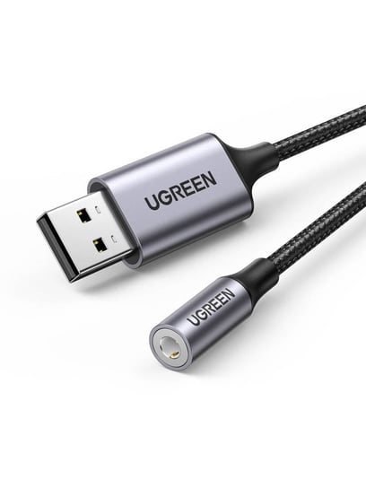 Adapter audio UGREEN CM477, USB do Mini Jack 3.5mm AUX (szary) uGreen