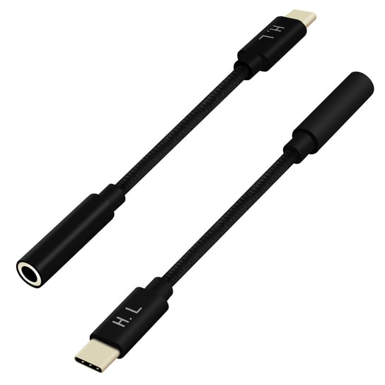 Adapter audio z USB-C na Jack 3,5 mm, HL-102 — czarny Avizar