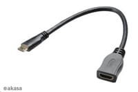Adapter AV Akasa HDMI Mini - HDMI czarny (AK-CBHD10-25BK) Akasa