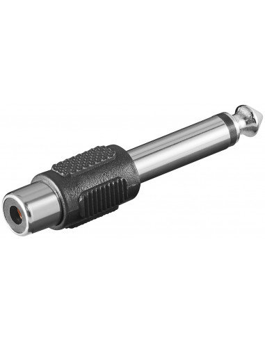 Adapter cinch na wtyk jack mono AUX 6,35 mm - Połączenie typu Wtyk jack 6,35 mm (2-pinowy, mono) Goobay