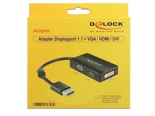 Adapter Displayport - HDMI/VGA/DVI DELOCK Delock