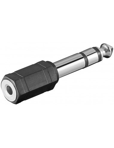 Adapter do słuchawek, wtyk jack AUX 6,35 mm na 3,5 mm - Połączenie typu Wtyk jack 6,35 mm (3-pinowy, stereo) Goobay