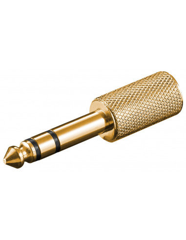 Adapter do słuchawek, wtyk jack AUX 6,35 mm na 3,5 mm, wersja złota - Połączenie typu Wtyk jack 6,35 mm (3-pinowy, stereo) Inna marka