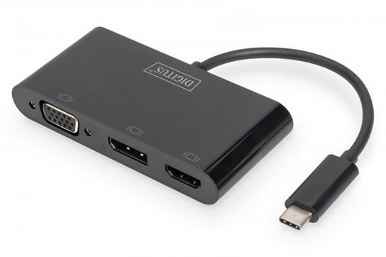 Adapter Graficzny Hdmi/Dp/Vga 4K 60Hz Uhd/ Fhd Na Usb 3.1 Typ C, Z Audio, Czarny Inna marka