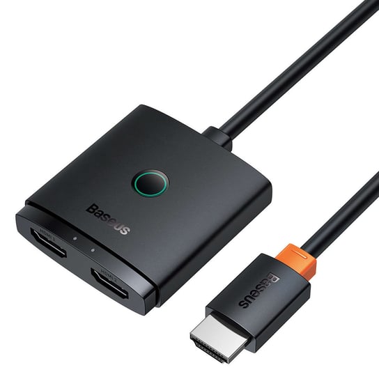 Adapter HDMI 2w1 4K 60Hz dwukierunkowy z wbudowanym kablem 1m Baseus AirJoy - czarny Baseus