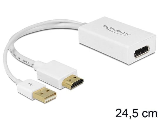 Adapter HDMI - DisplayPort + USB DELOCK Delock