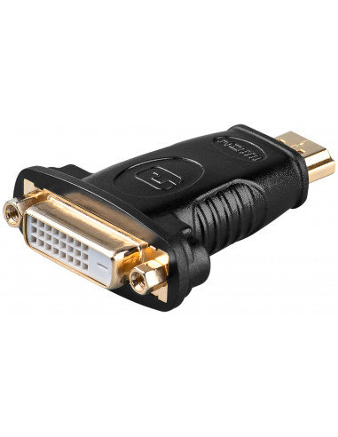 Adapter HDMI™/DVI-D, pozłacany - Połączenie typu Wtyk HDMI™ (typ A) Goobay