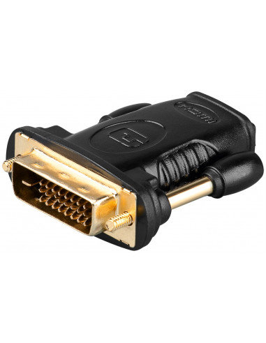 Adapter HDMI™/DVI-D, pozłacany - Zużycie Jednostka 1 szt. w blistrze Goobay