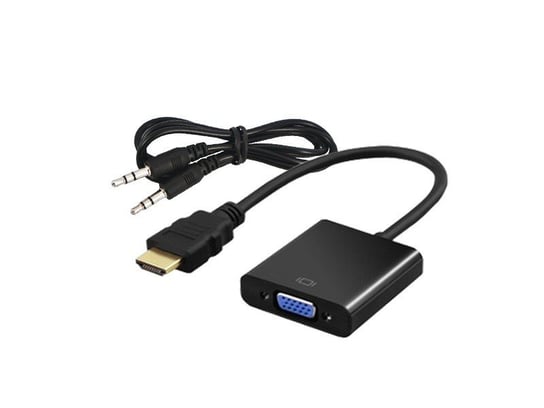 Adapter HDMI M - VGA 15 pin F + Audio Jack 3,5mm SAVIO CL-23/B Elmak