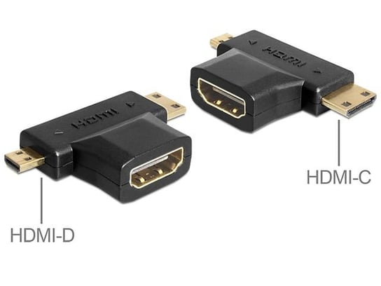 Adapter HDMI - mini HDMI + micro HDMI DELOCK Delock