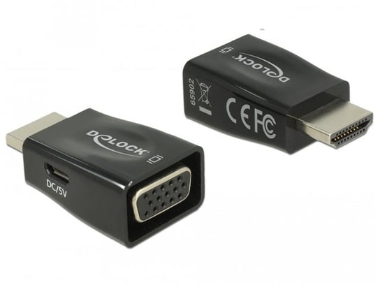 Adapter HDMI - VGA/micro USB-B DELOCK Delock