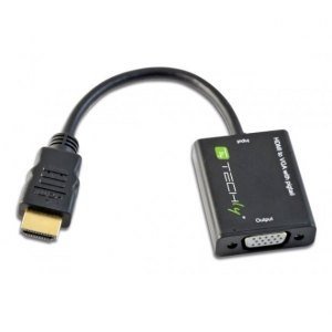 Adapter HDMI - VGA TECHLY 301658, 10 cm Techly