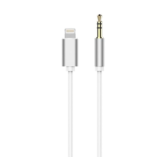 Adapter HF/audio do iPhone Lightning 8-pin do Jack 3,5mm biały kabel (męski) Partner Tele