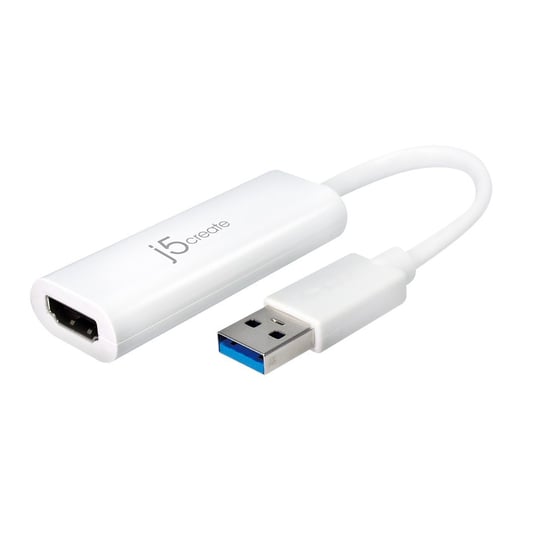 Adapter j5create USB to HDMI Multi-Monitor Adapter (USB3.1 m - 4K HDMI f 8cm; kolor biały) JUA254-N j5 Create