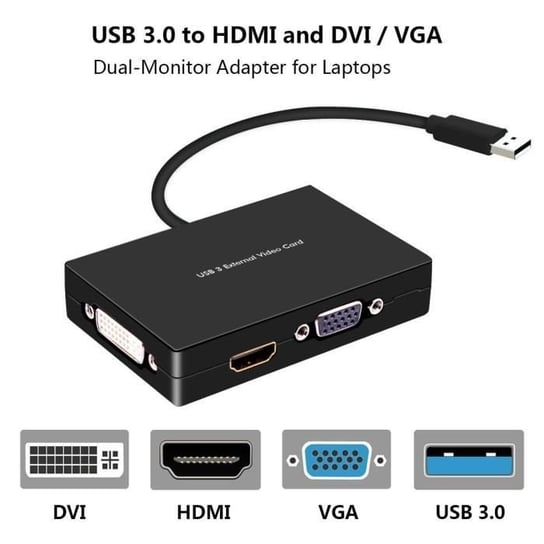 Adapter karty graficznej USB 3.0 na HDMI lub DVI dla wielu monitorów z dźwiękiem do 2560x1440 Inna producent