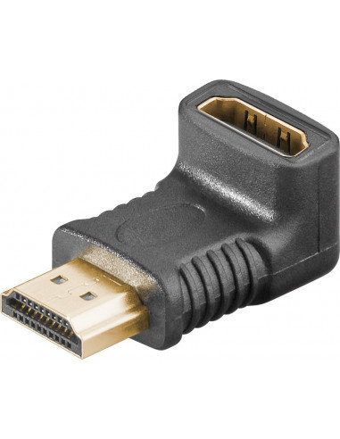 Adapter kątowy HDMI™, pozłacany - Połączenie typu Gniazdo HDMI™ (typ A) Goobay
