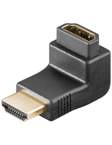 Adapter kątowy HDMI™, pozłacany - Połączenie typu Gniazdo HDMI™ (typ A) Goobay