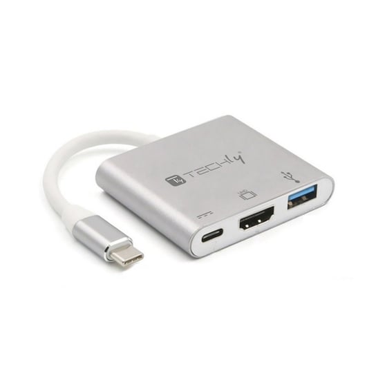 Adapter / Konwerter Techly USB-C Multiport na HDMI / USB-A 3.0 / USB-C PD Techly