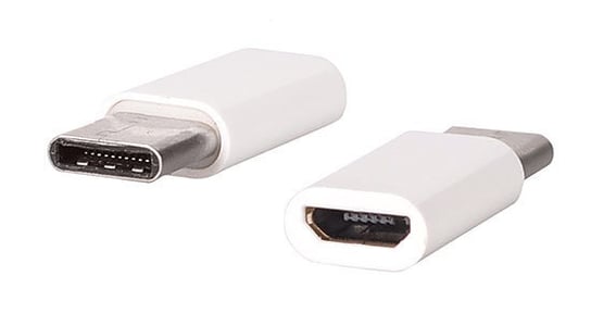 Adapter ładowarki - Micro USB na Typ C - Biały Alicante