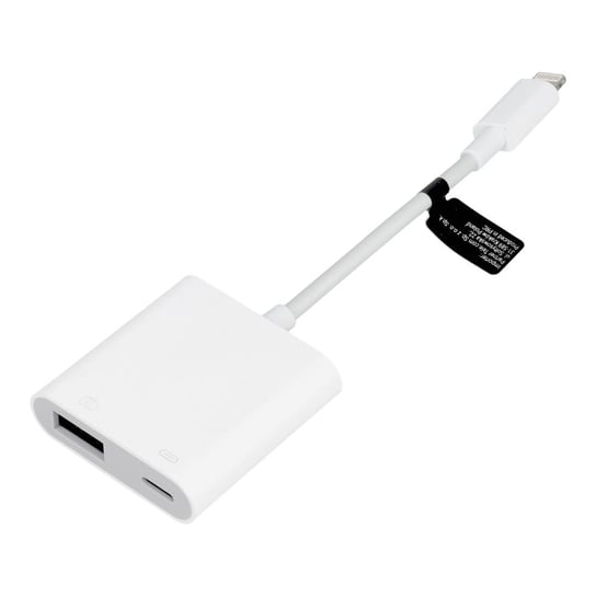 Adapter Lightning 8-pin do USB A + ładowanie Lightning 8-pin Camera Connection Kit (do aparatu, pendrive itd.) biały Partner Tele