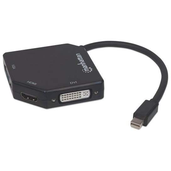 Adapter Manhattan AV 3w1 Mini DisplayPort na VGA/DVI/HDMI 1080p 4K Manhattan
