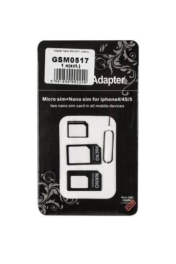 Adapter Nano SIM 3W1 czarny Noosy