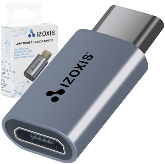 Adapter OTG Micro USB 2.0 Typ-C USB-C Przejściówka IZOXIS Izoxis