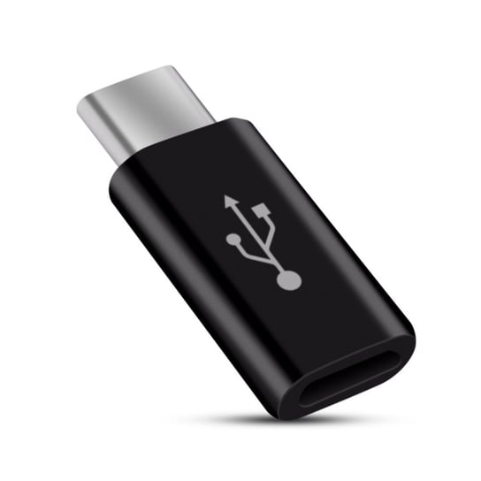 Adapter przejściówka z micro USB na USB Type-C czarna Braders