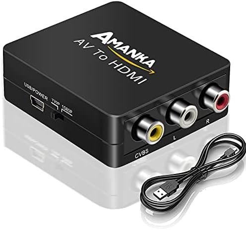 ADAPTER RCA NA HDMI KONWERTER AV NA HDMI 1080P PC/XBOX/PS4/PS5/TV/DVD Inna marka