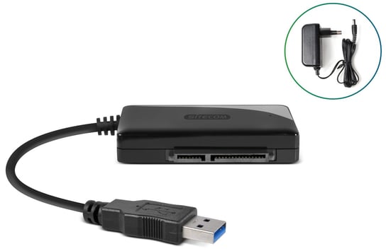 Adapter SITECOM CN-333, USB 3.0 - SATA, z zasilaniem Sitecom