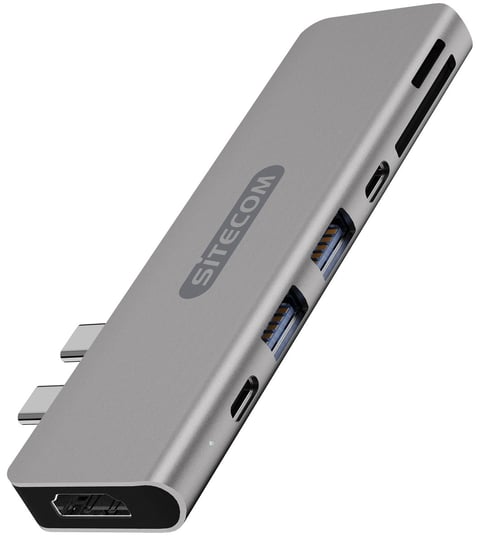 Adapter SITECOM CN-391, USB-C - 2x USB-A 3.1/USB-C 3.1/HDMI/SD/MicroSD Sitecom