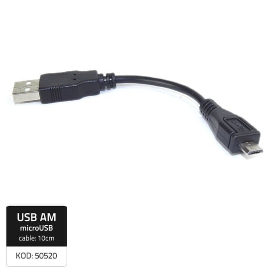 Adapter USB-A - microUSB-A QOLTEC 50520, 0.1 m Qoltec