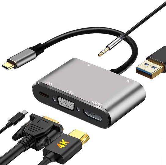 ADAPTER USB-C 3.1 HDMI VGA AUDIO MAC ANDROID TYP C Novaza Tech