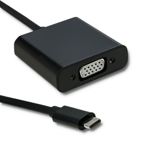 Adapter USB-C M/VGA F QOLTEC, 0.23 m Qoltec