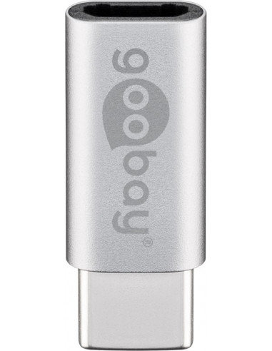 Adapter USB-C™ na USB 2.0 Micro-B, srebrny Goobay