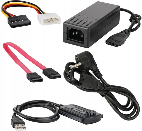 Adapter USB IDE 3,5 2,5 SATA ATA ZASILACZ MOLEX do dysków zgrywanie danych MARTOM