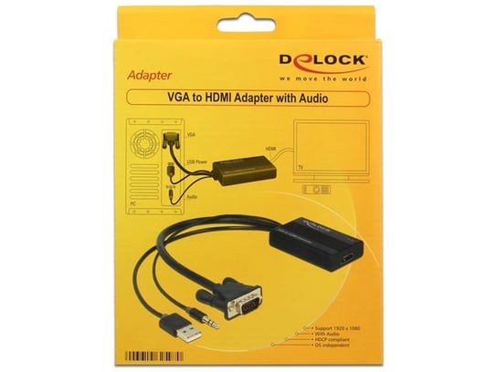 Adapter VGA/USB/3.5 mm audio - HDMI DELOCK Delock