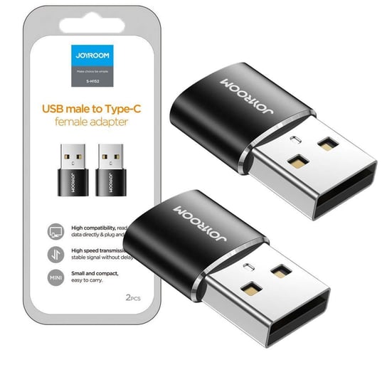 Adapter x2 Joyroom S-H152 przejściówka z USB-C Typ C na USB Czarny JoyRoom