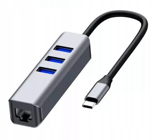 Adapter, Zenwire, HUB USB-C Ethernet Gigabit RJ45 3x USB 3.0 Zenwire