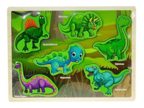 Adar, puzzle, Dinozaury, 6w1 Adar