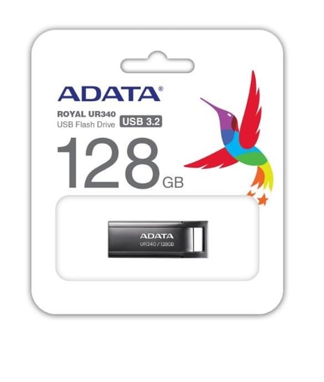 Adata, Pendrive UR340, 128GB, USB3.2 Gen1, czarny ADATA