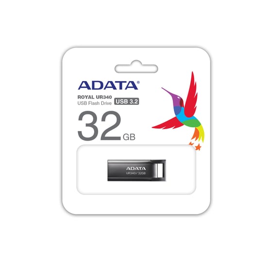Adata, Pendrive UR340, 32GB, USB3.2 Gen1, czarny ADATA