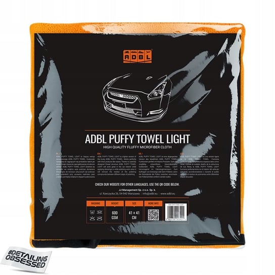 ADBL Puffy Towel Light 41x41cm 600gsm ręcznik ADBL