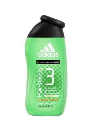 Adidas, Active Start, Żel pod prysznic 3w1, 250 ml Adidas