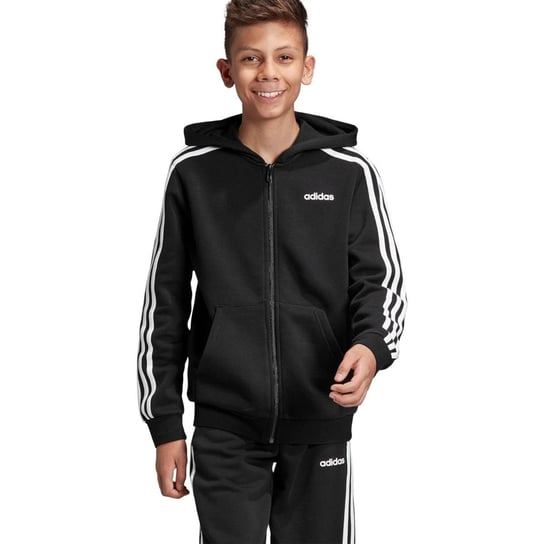 Adidas, Bluza sportowa chłopięca, Essentials 3 Stripes DV1823, czarny, rozmiar 140 Adidas
