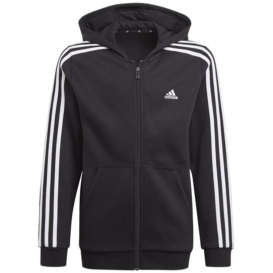 Adidas Boys Essentials 3S Full-zip Hoodie, Bluza sportowa, GQ8900, czarny, 152 Adidas