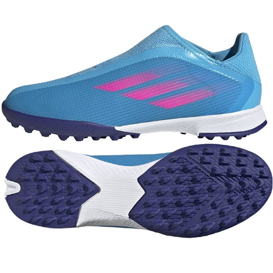 Adidas, Buty do piłki nożnej X Speedflow.3 LL TF J GW7501, 37 1/3, niebieskie Adidas