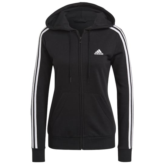 adidas Essentials F T 3-Stripes Full-Zip Hoodie GL0792 damska Bluza sportowa czarna Adidas